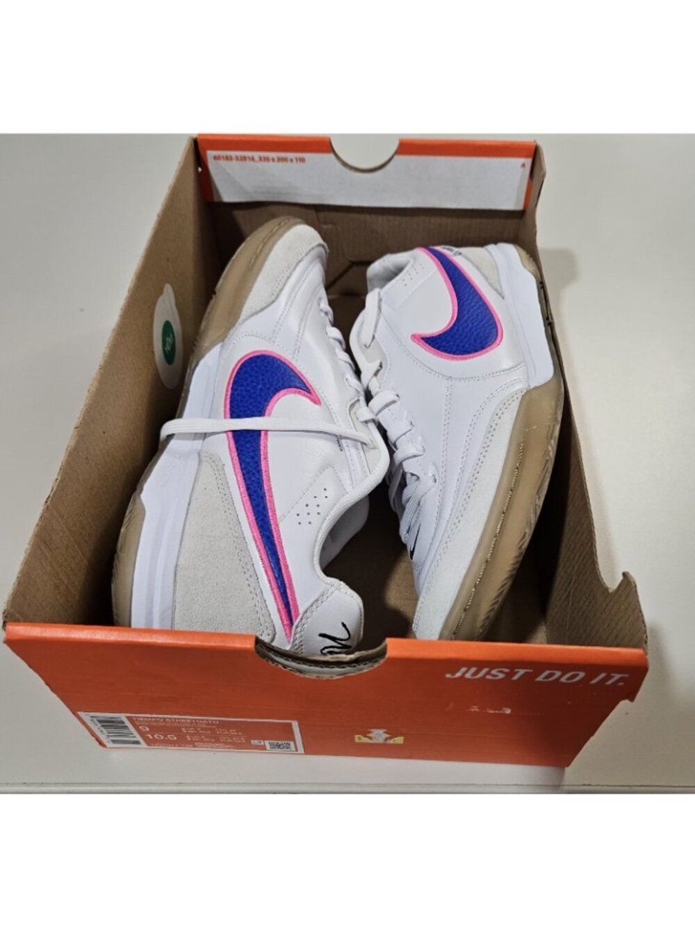 Nike Tiempo Streetgato Soccer Shoes HQ7017-146 White Blue Pink Men’s Size 9 - Picture 9 of 11